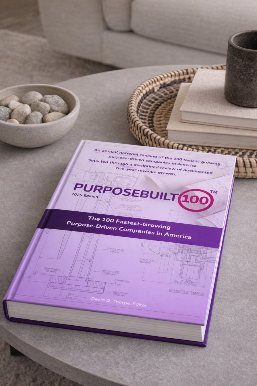 The hardbound PurposeBuilt100™ Book — 2026 edition